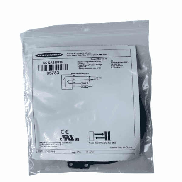 Banner DQ12RB6FF30 Photoelectric Sensors