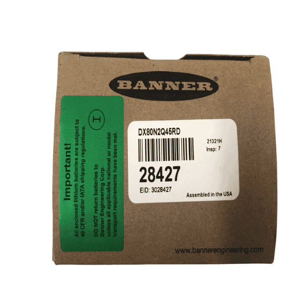 Banner DX80N2Q45RD Wireless Photoelectric Sensors