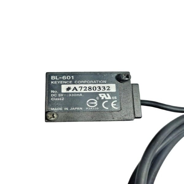 Keyence BL-601 Ultra Small Laser Barcode Reader, Standard Type, Front Raster