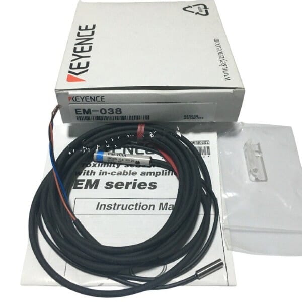 Keyence EM-038 Inductive Proximity Sensors, Main Unit, Shielded Type, f3.8, NPN