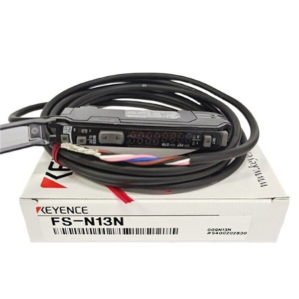 Keyence FS-N13N Digital Fiber Optic Sensor, Amplifier, Cable Type, Main Unt, NPN