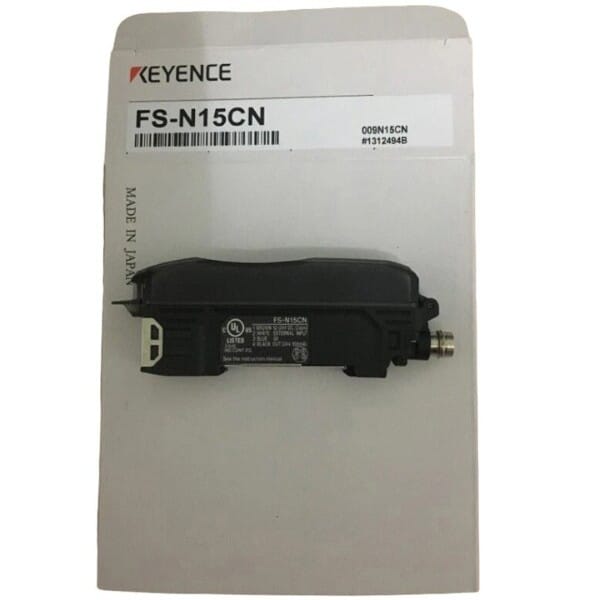 Keyence FS-N15CN Digital Fiber Optic Sensor, Fiber Amplifier, M8 Connector, NPN