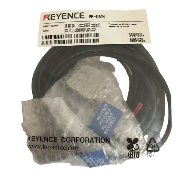 Keyence PR-G51N Photoelectric Sensor, Rectangular Thrubeam, Cable Type, 30 m